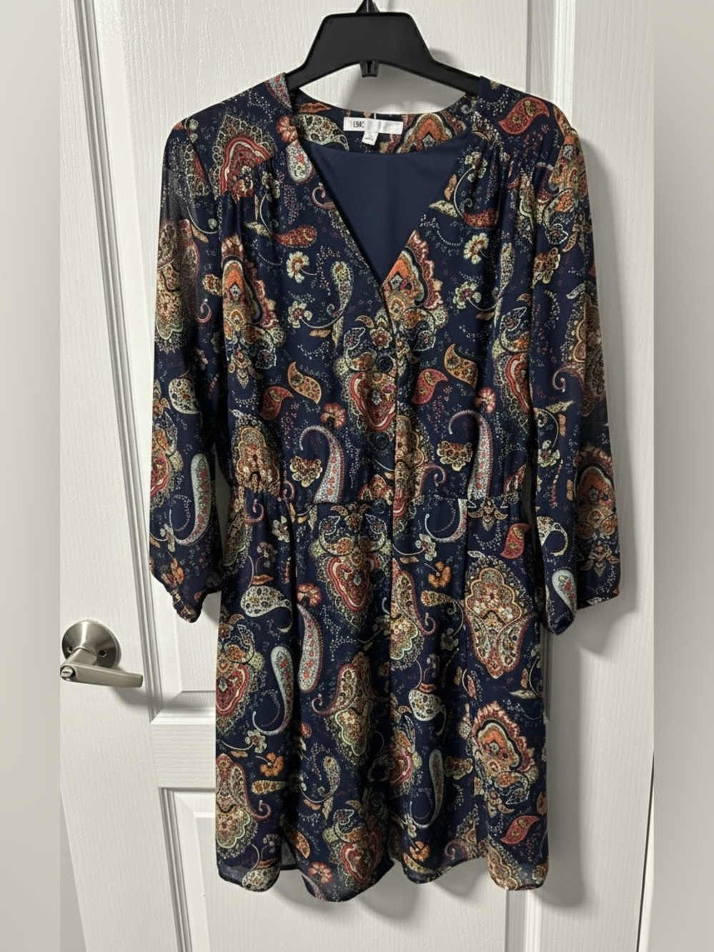 DR2 by Daniel Rainn Paisley V-Neck Dress - Picture 2 of 4